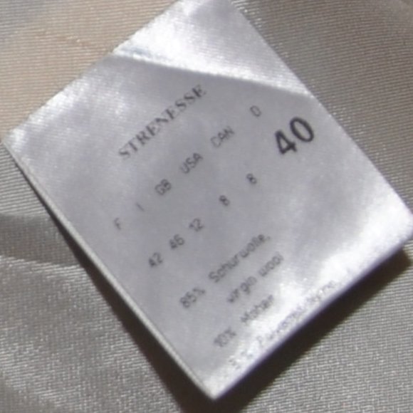 Strenesse Gabriele Strehle Wool Tweed Woven Wool Blend Midi Dress Pea Coat 40 - Picture 12 of 13